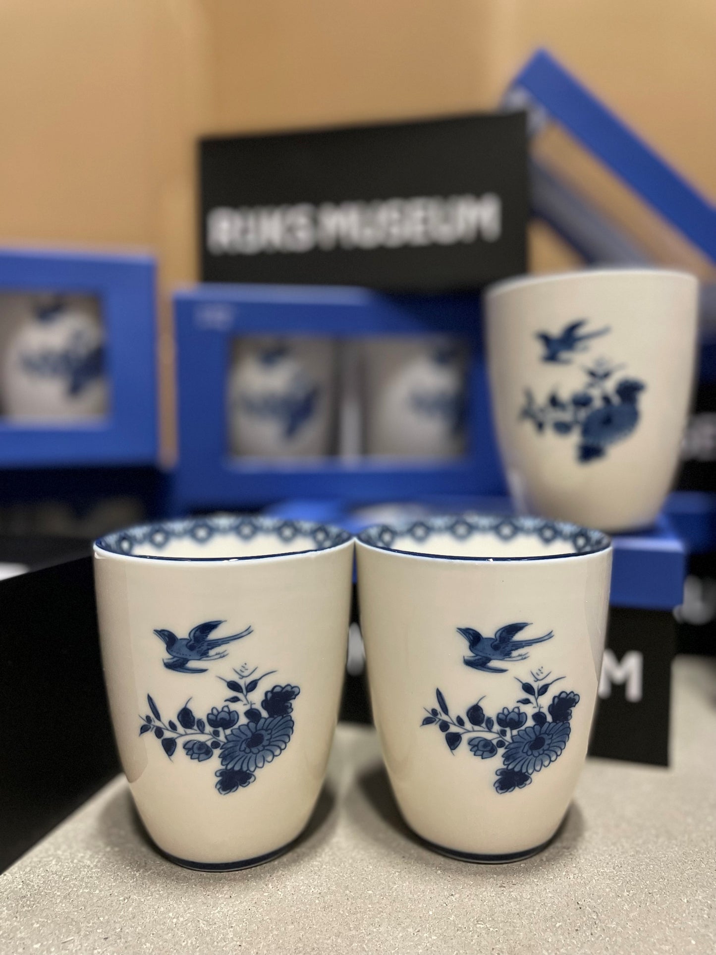 Luxe Delfts blauw cadeauset- Rijksmuseum Mokken en Stroopwafelblik
