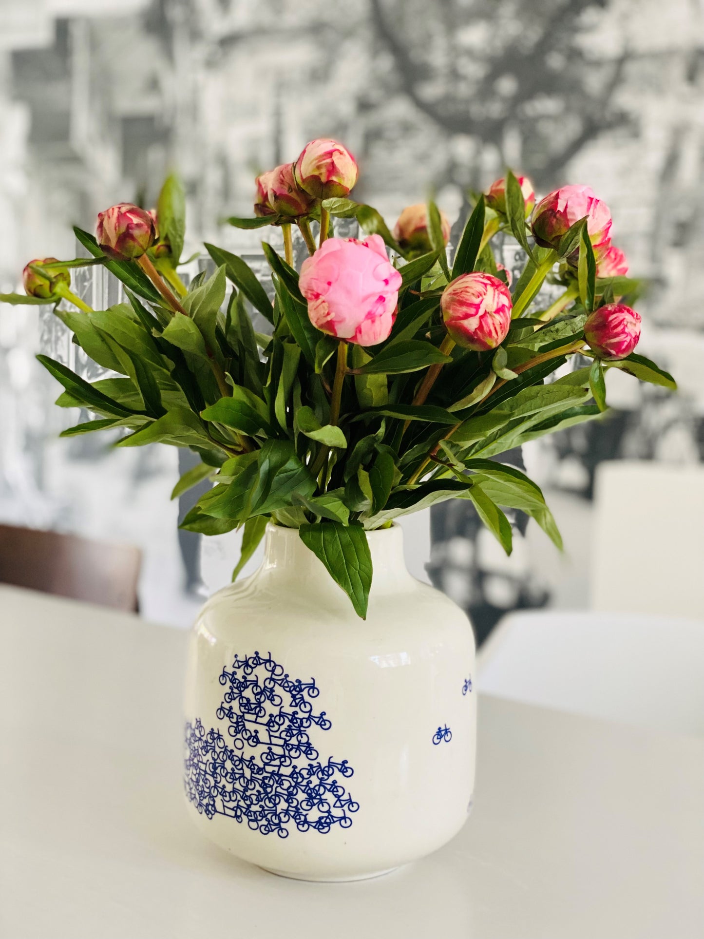 Vaas Delfts blauw - Fietsen - 20 cm