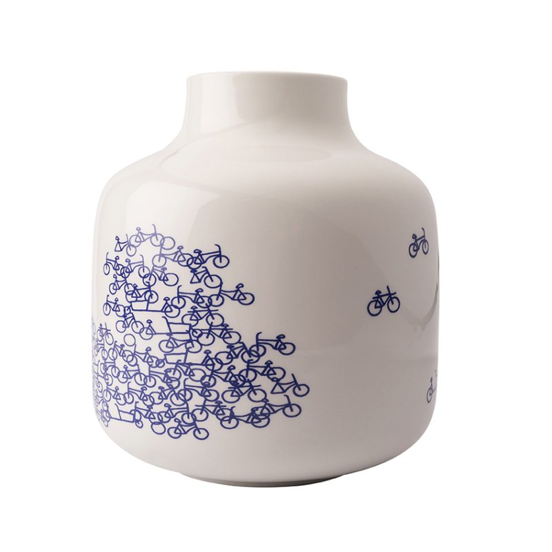 Vaas Delfts blauw - Fietsen - 20 cm