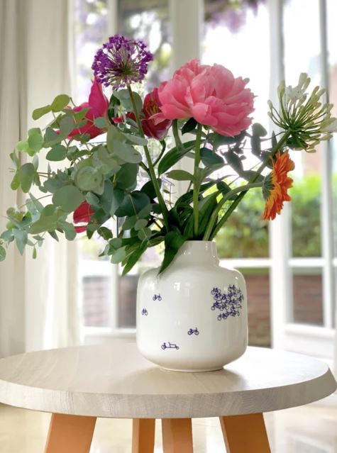 Vaas Delfts blauw - Fietsen - 20 cm