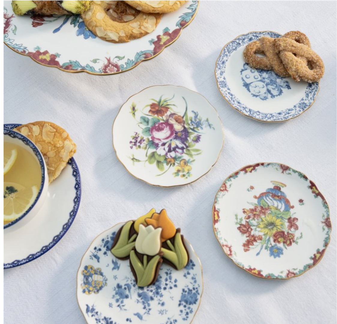 &Klevering Rijksmuseum - Delfts blauw bordjes – Set van 4 – 13 cm