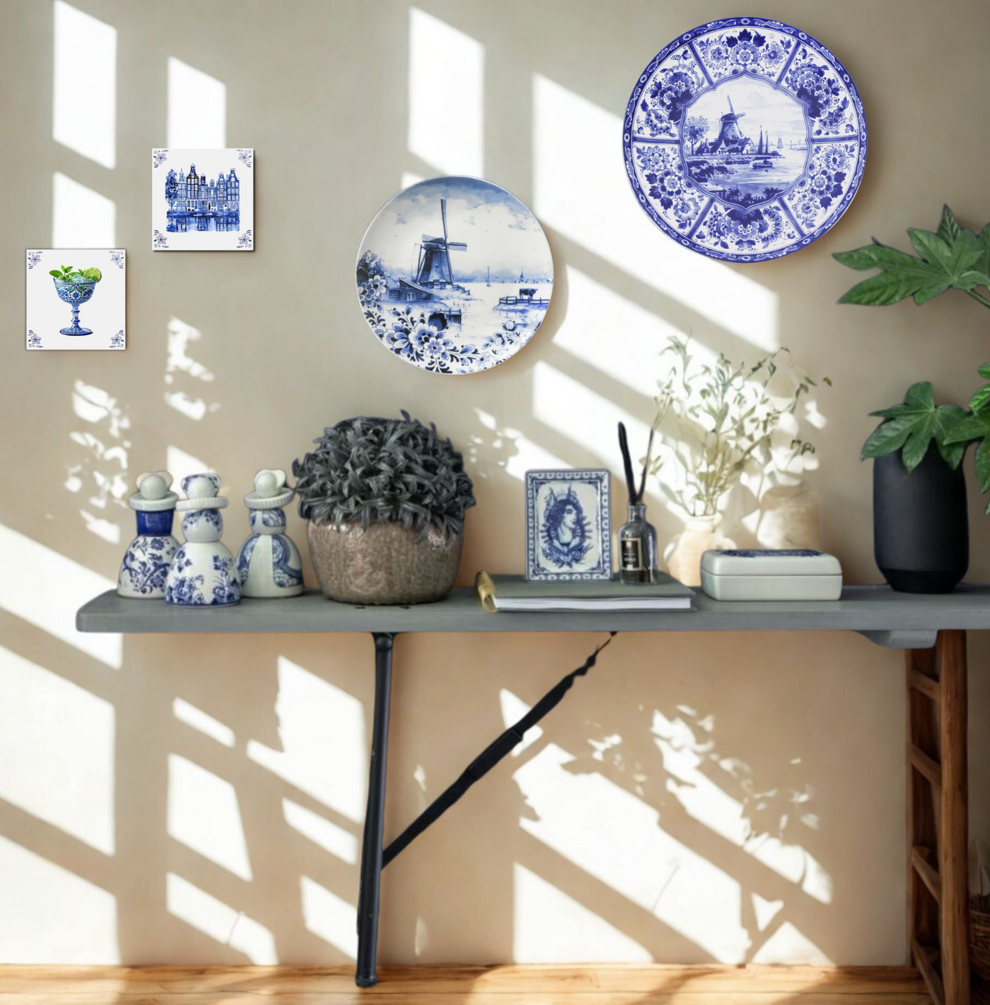 Delfts blauw Wandbord - Molen - Ø 28 cm - Royal Delft