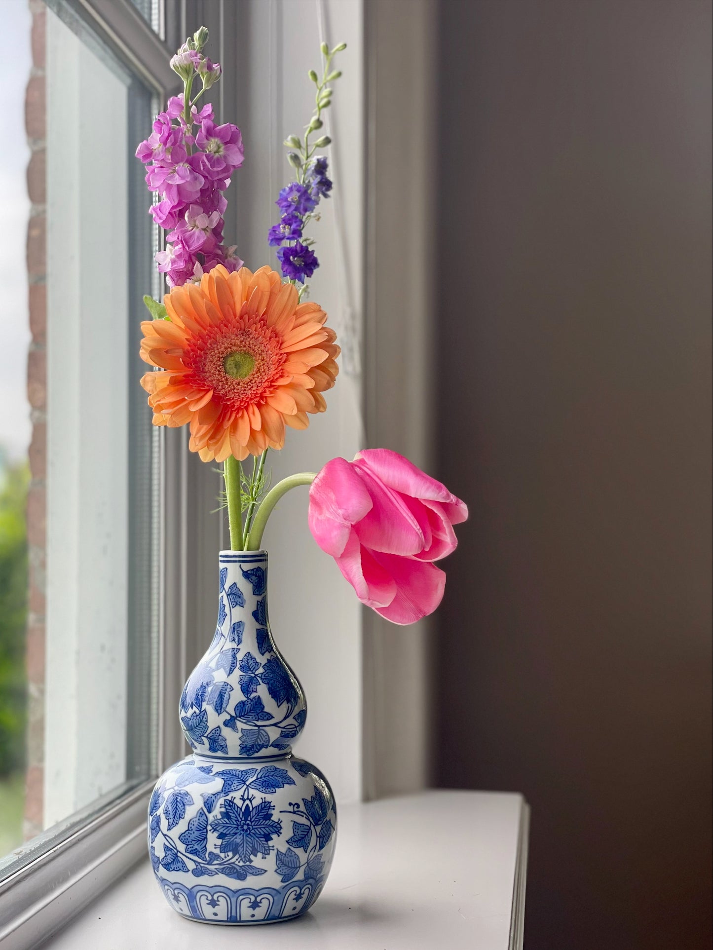 &Klevering vaas - Delfts blauw vaas - 25 cm