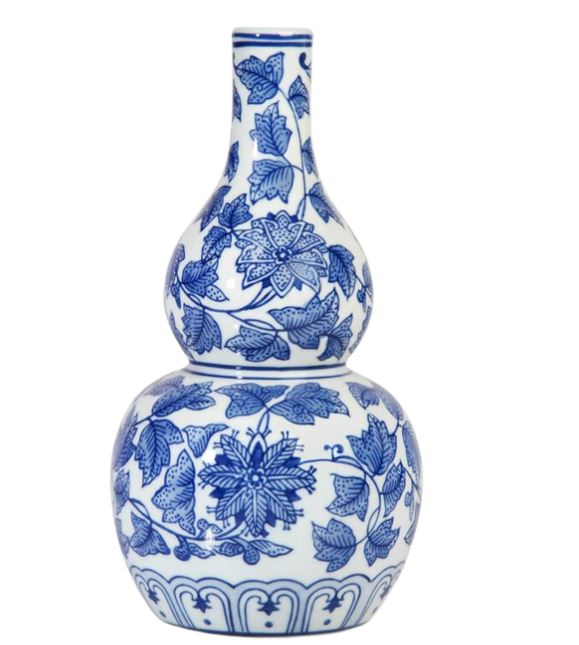 &Klevering vaas - Delfts blauw vaas - 25 cm