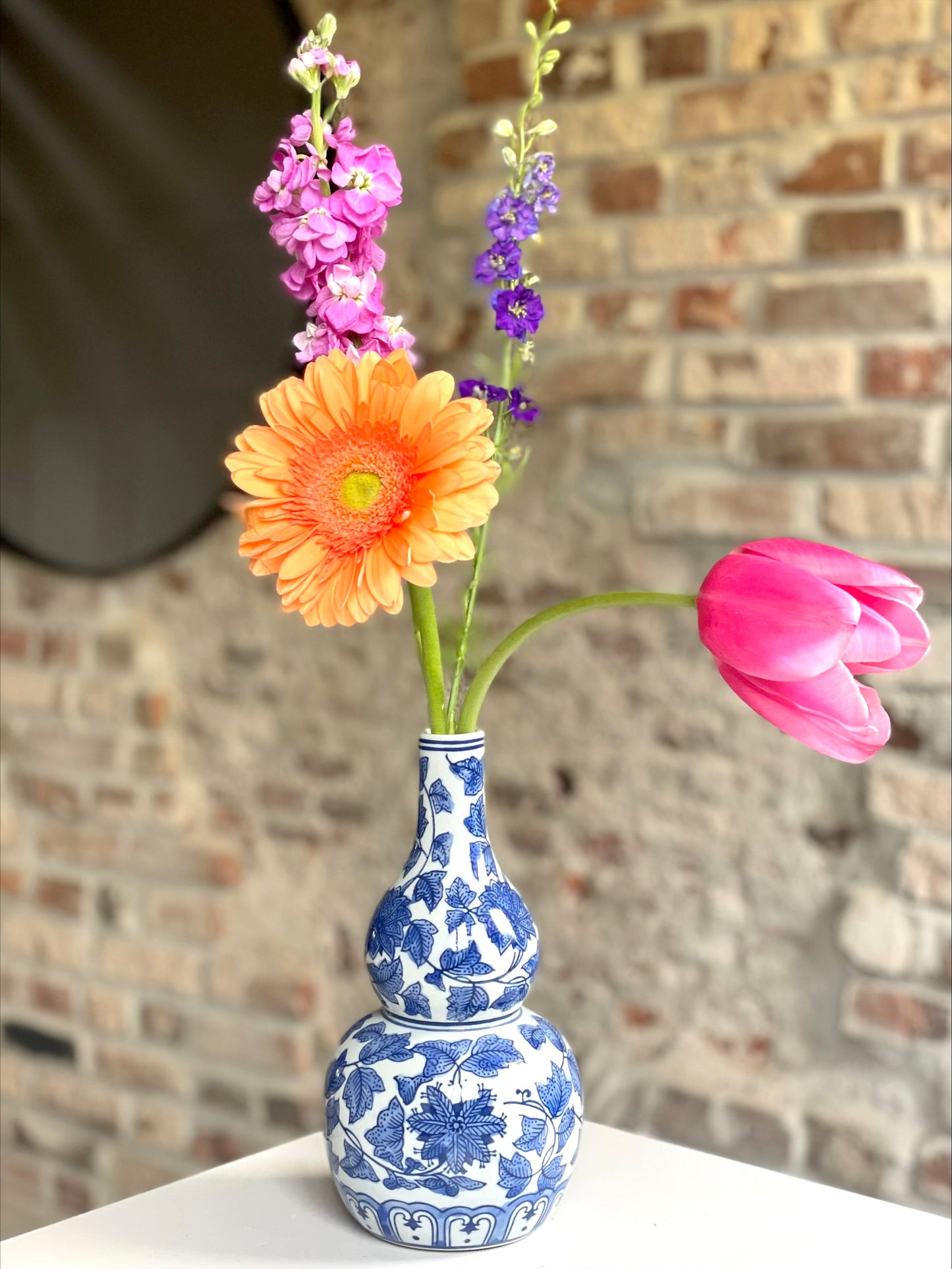 &Klevering vaas - Delfts blauw vaas - 25 cm