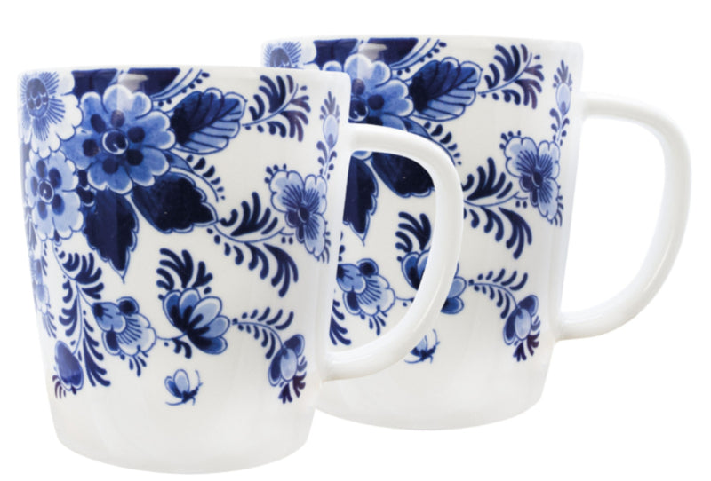 Delfts blauw mokken - set van 2 - Royal Delft - 400 ml