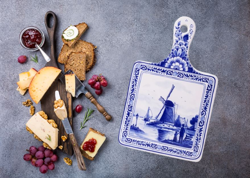 Hollandse Kaasplank - Delfts blauw - 29 cm