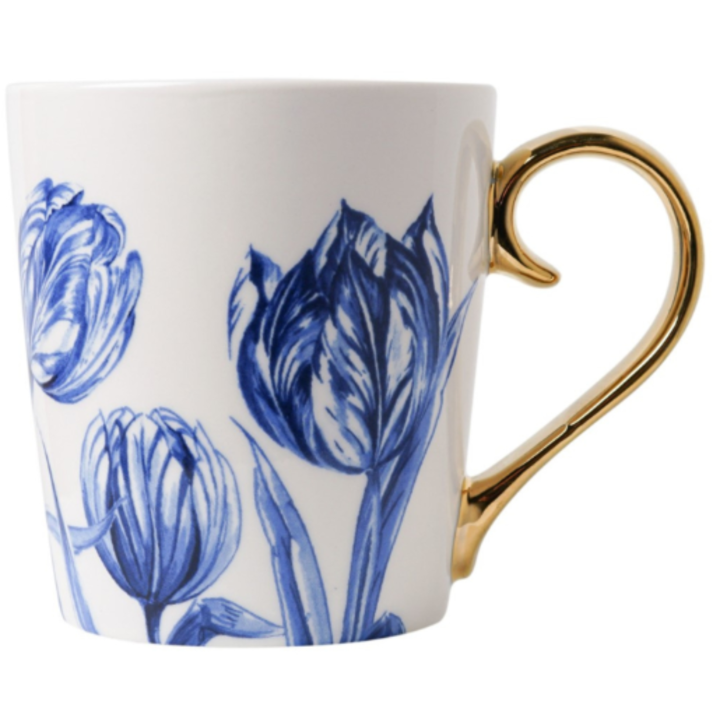 Heinen Delfts blauw mok - Tulpen - 300ml