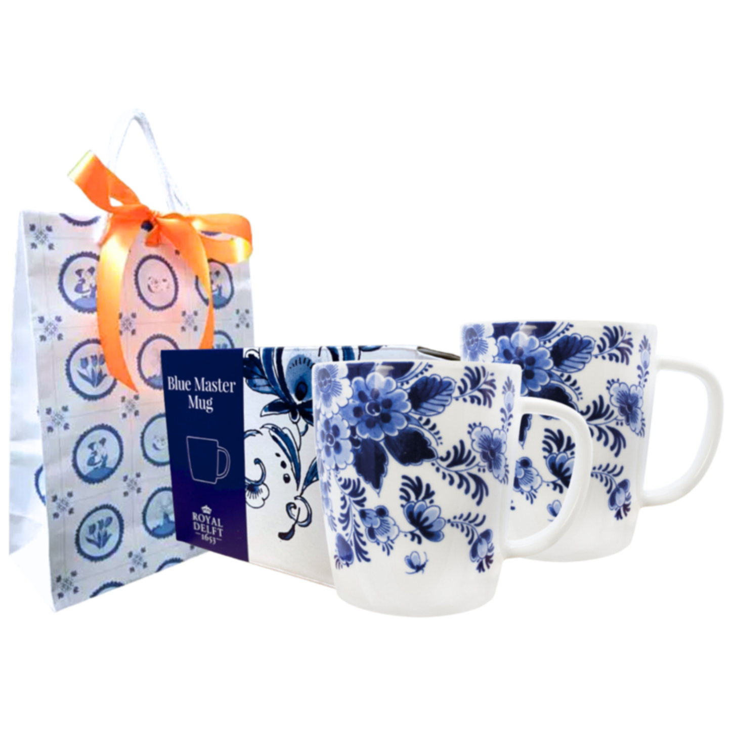 Delfts blauw mokken - set van 2 - Royal Delft - 400 ml