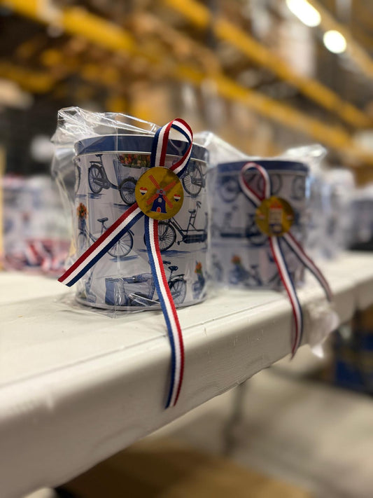 Luxe Stroopwafel Cadeauset - 6 Verpakte Blikken in Tas