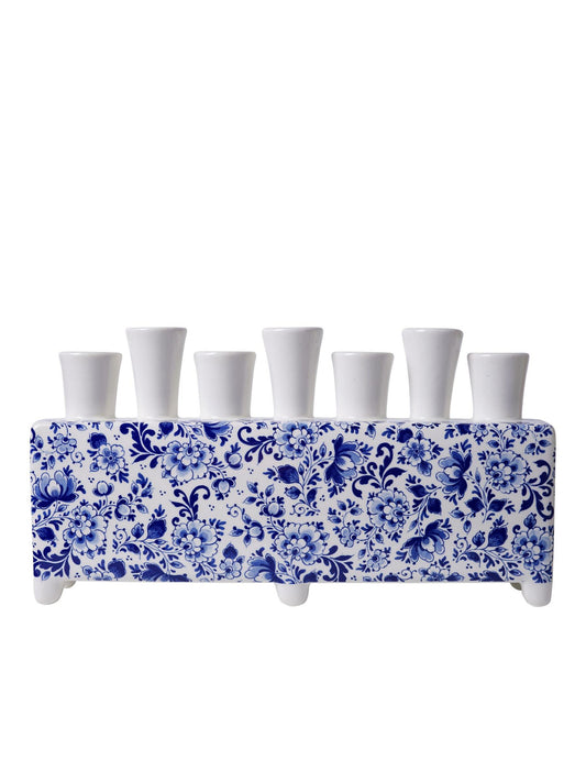 Tulpenvaas - rechthoek - Heinen Delfts blauw