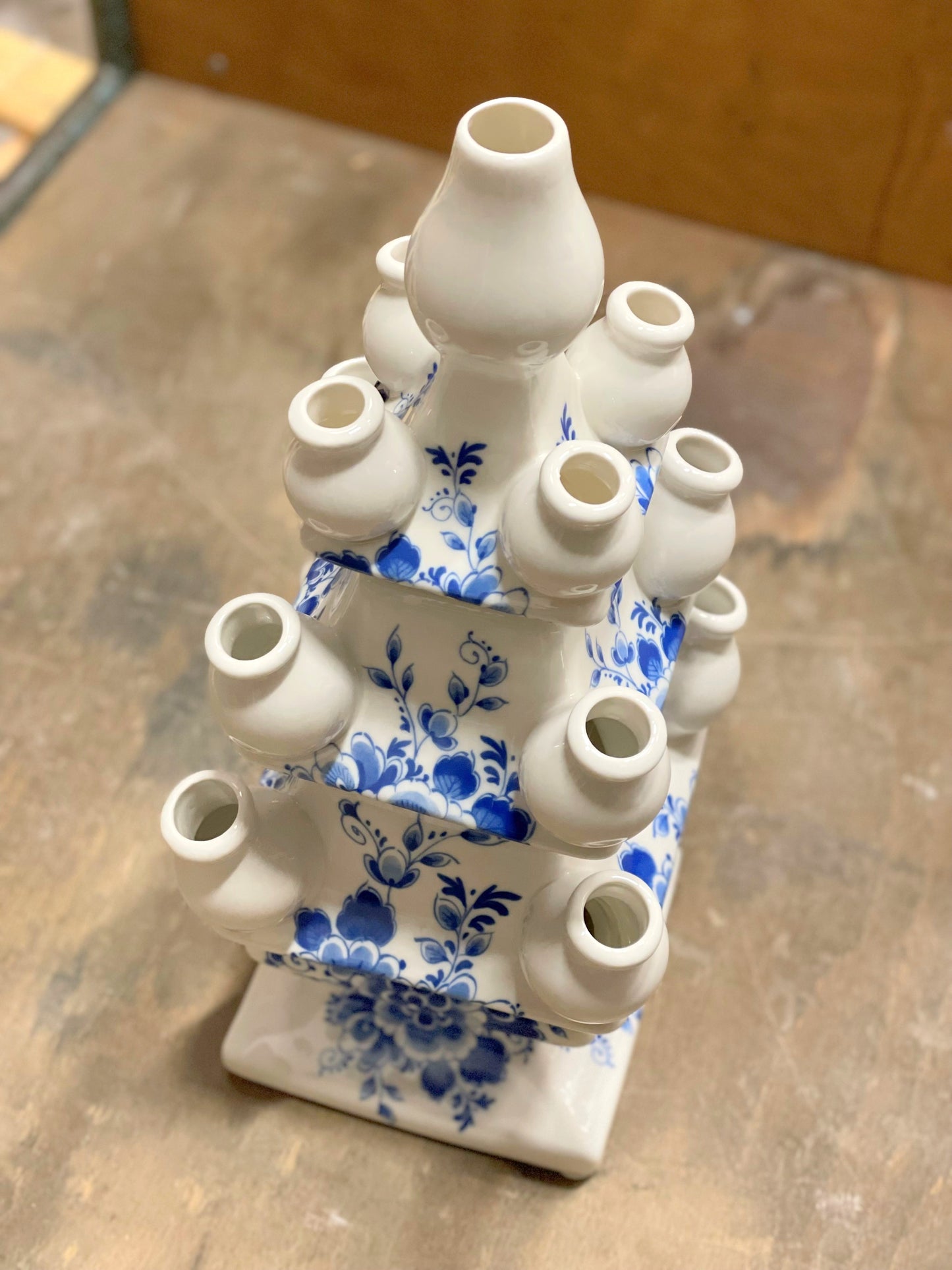 Tulpenvaas Delfts blauw - 40 cm - 3 delig